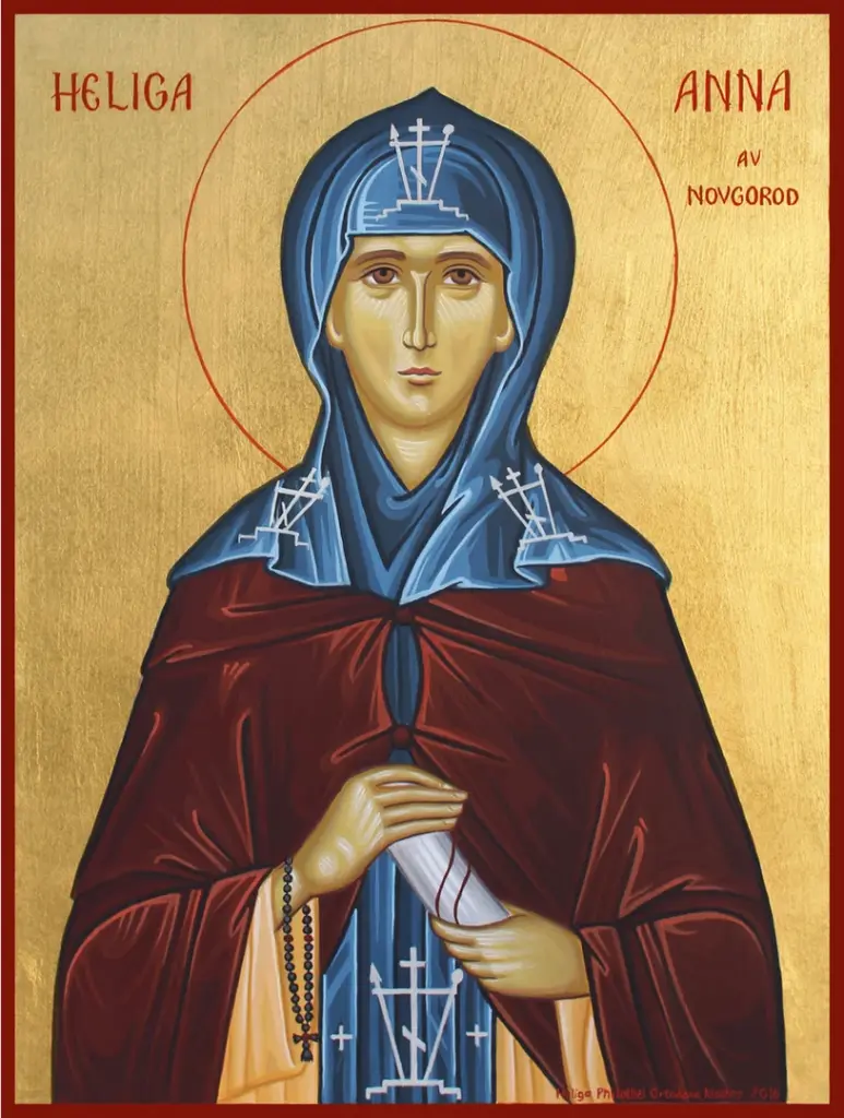 Ikon föreställande Heliga Anna som nunna