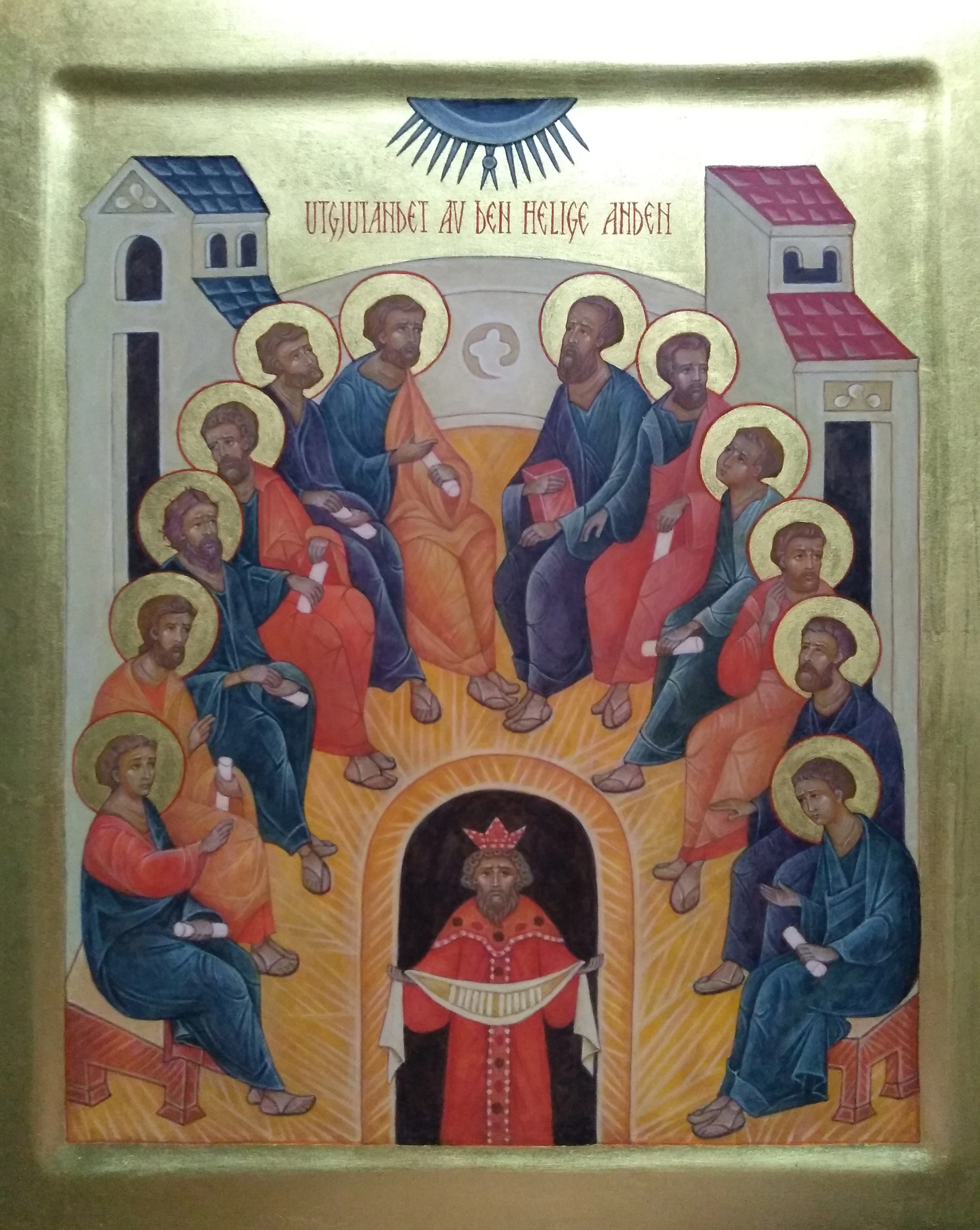 Ikon föreställande utgjutandet av den Helige Anden